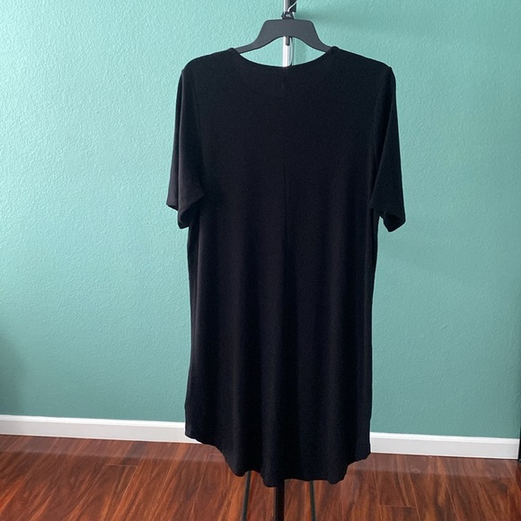 Torrid Black T-Shirt Midi Dress Size 3 Plus Size Soft Stretch Knit Casual LBD - Picture 2 of 8